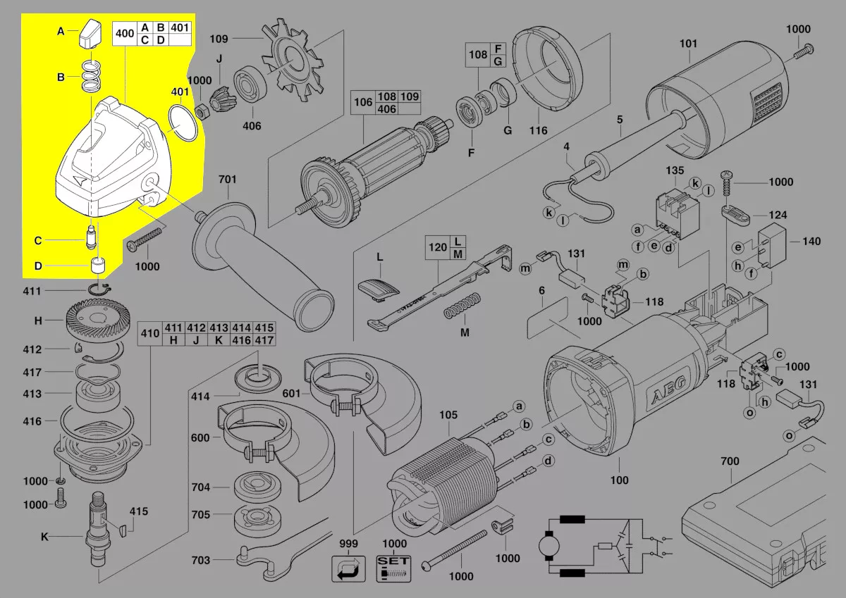 carter renvoi d\'angle réf. 4931413486 AEG